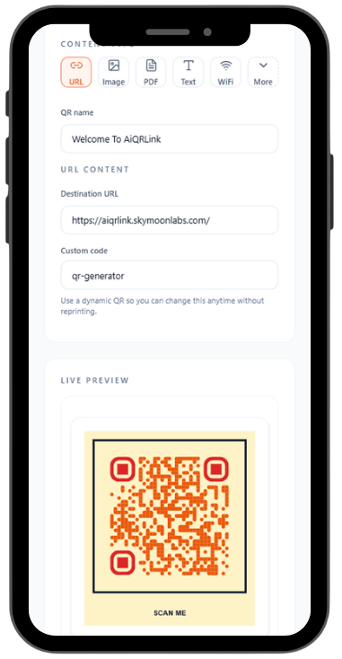 AI QR Link Hero