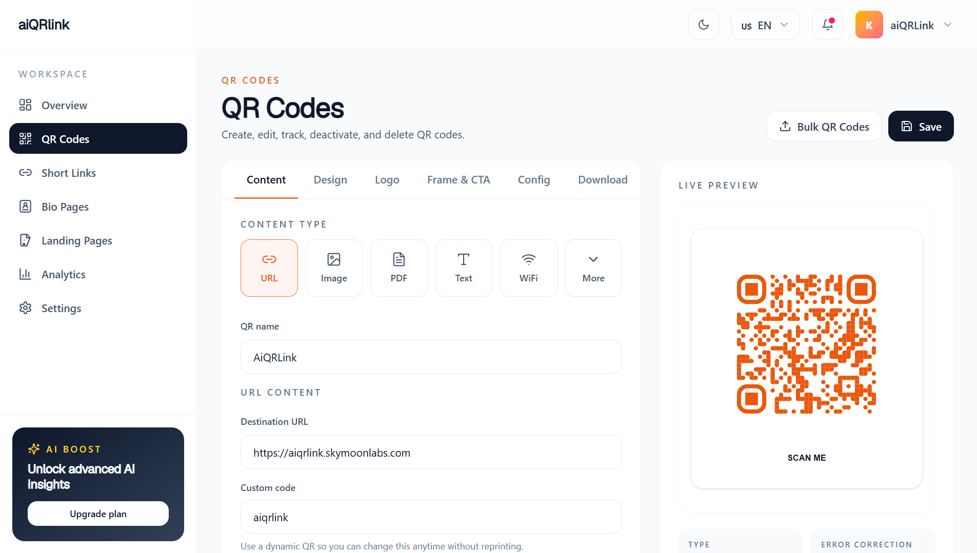 Dynamic QR Codes